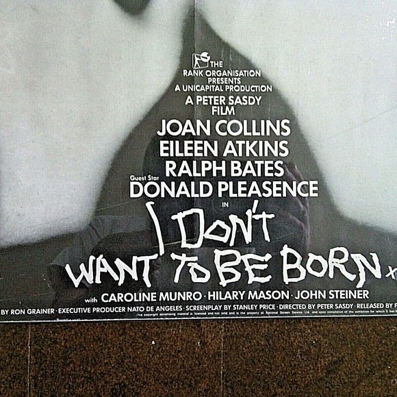 Vintage British Film Poster The Ghoul & I Don't Want To Be Born Movie Horror Pic - Picture 5 of 16